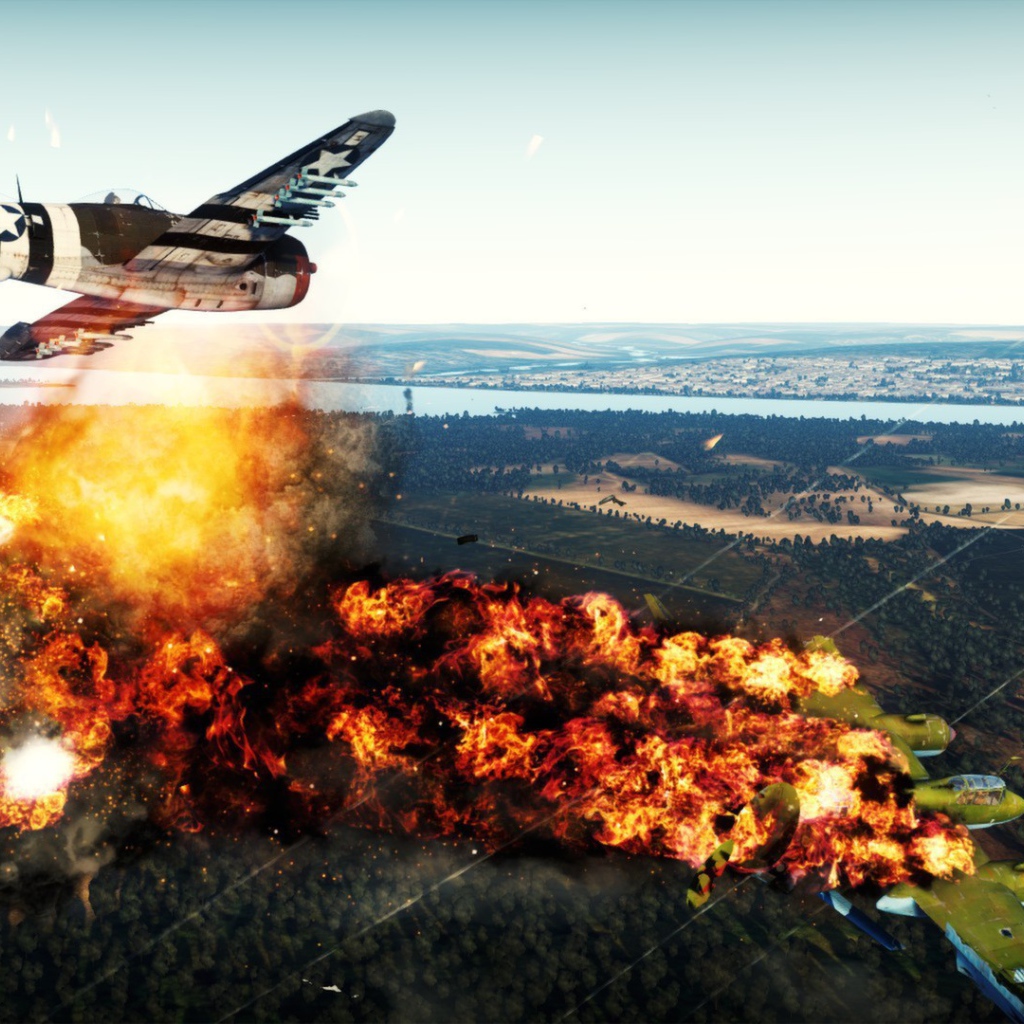 War Thunder самолет был поражен