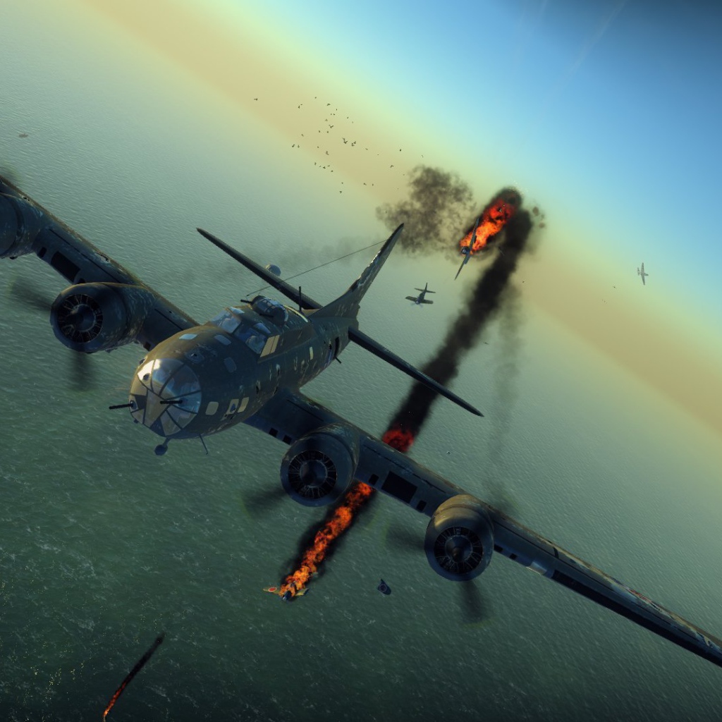 War Thunder самолет под огнем