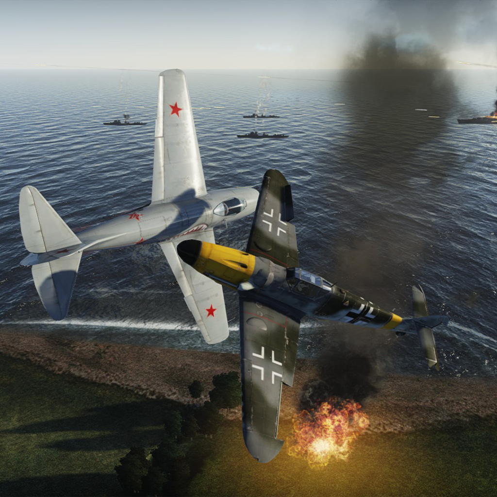 War Thunder самолеты сражаются в небесах