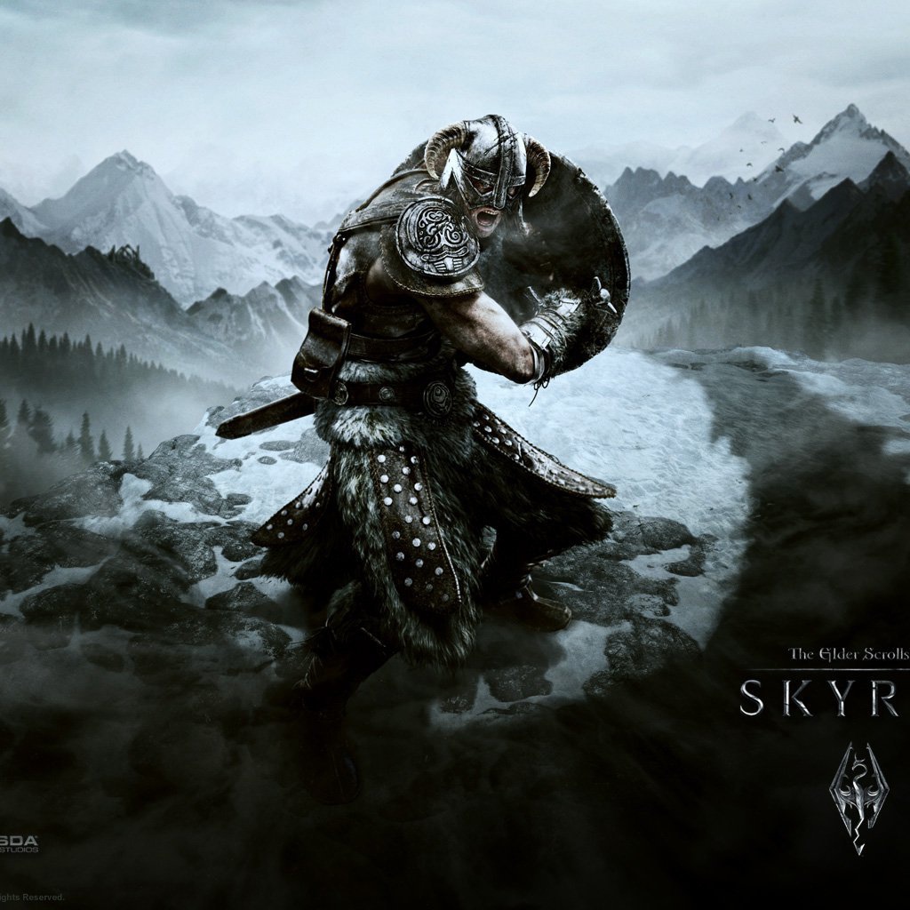 Воин из видео игры в горах