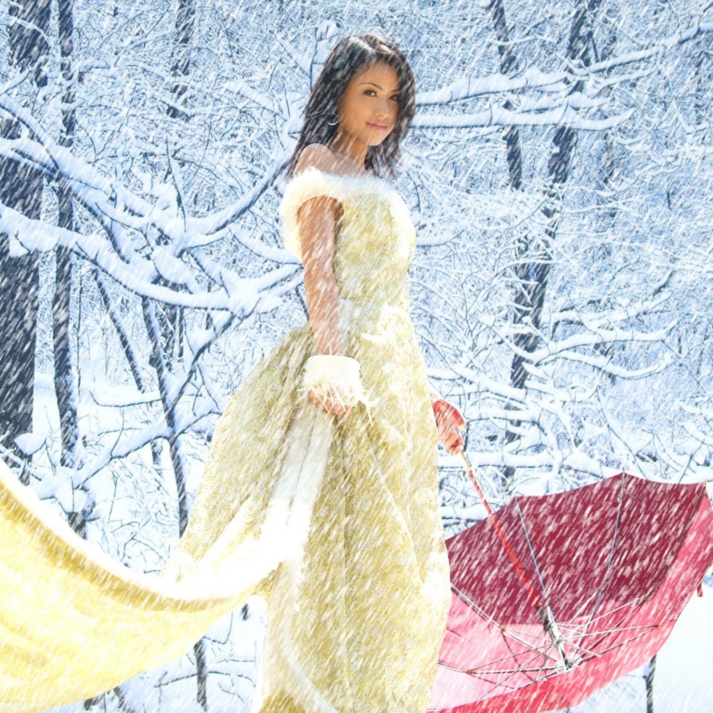 Снегурочка с зонтом