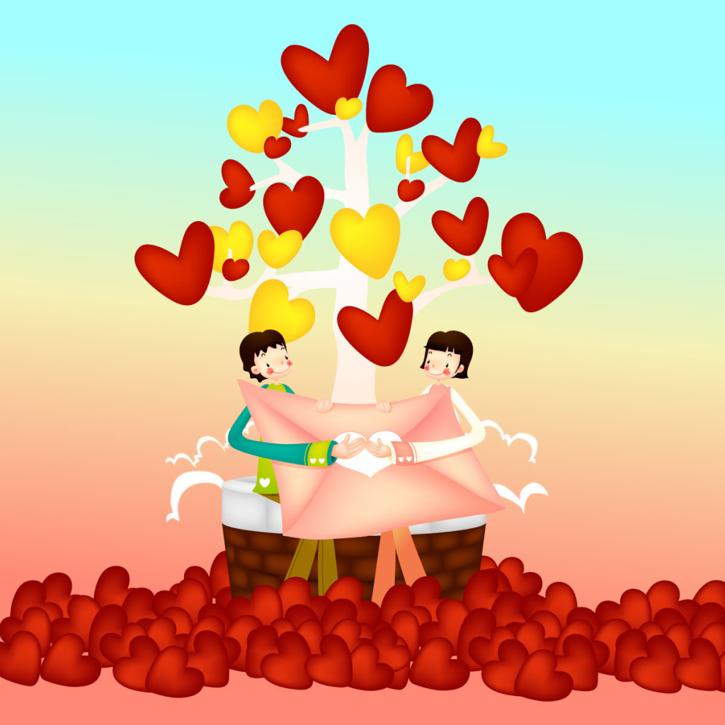 Много сердец на день рождения