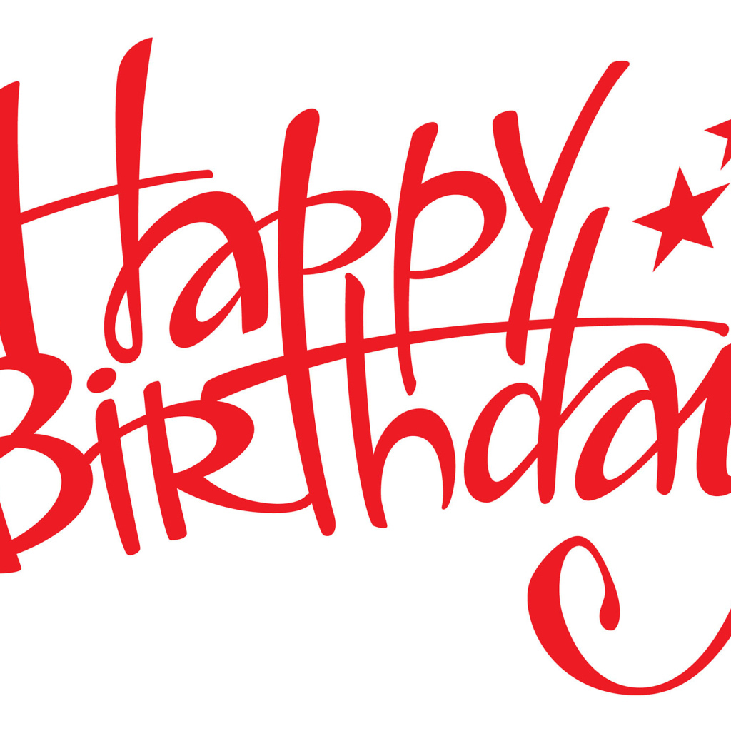 Поздравление на день рождения красными буквами