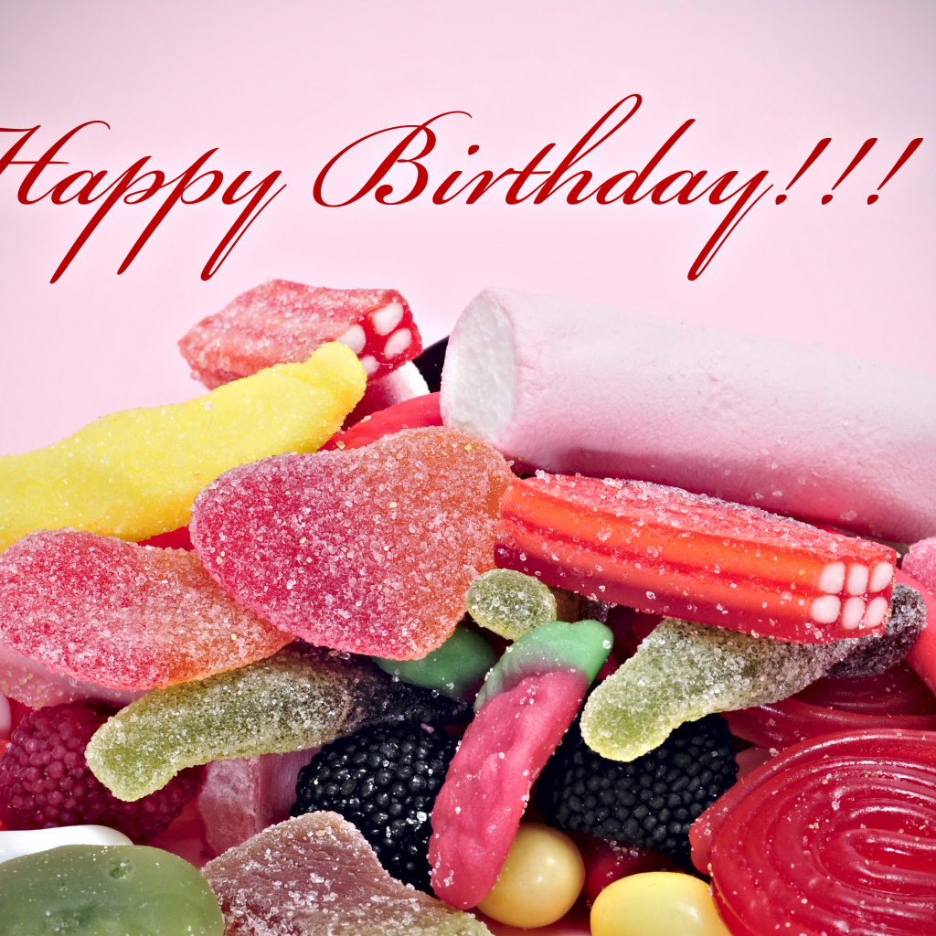 Gelatin candies on birthday