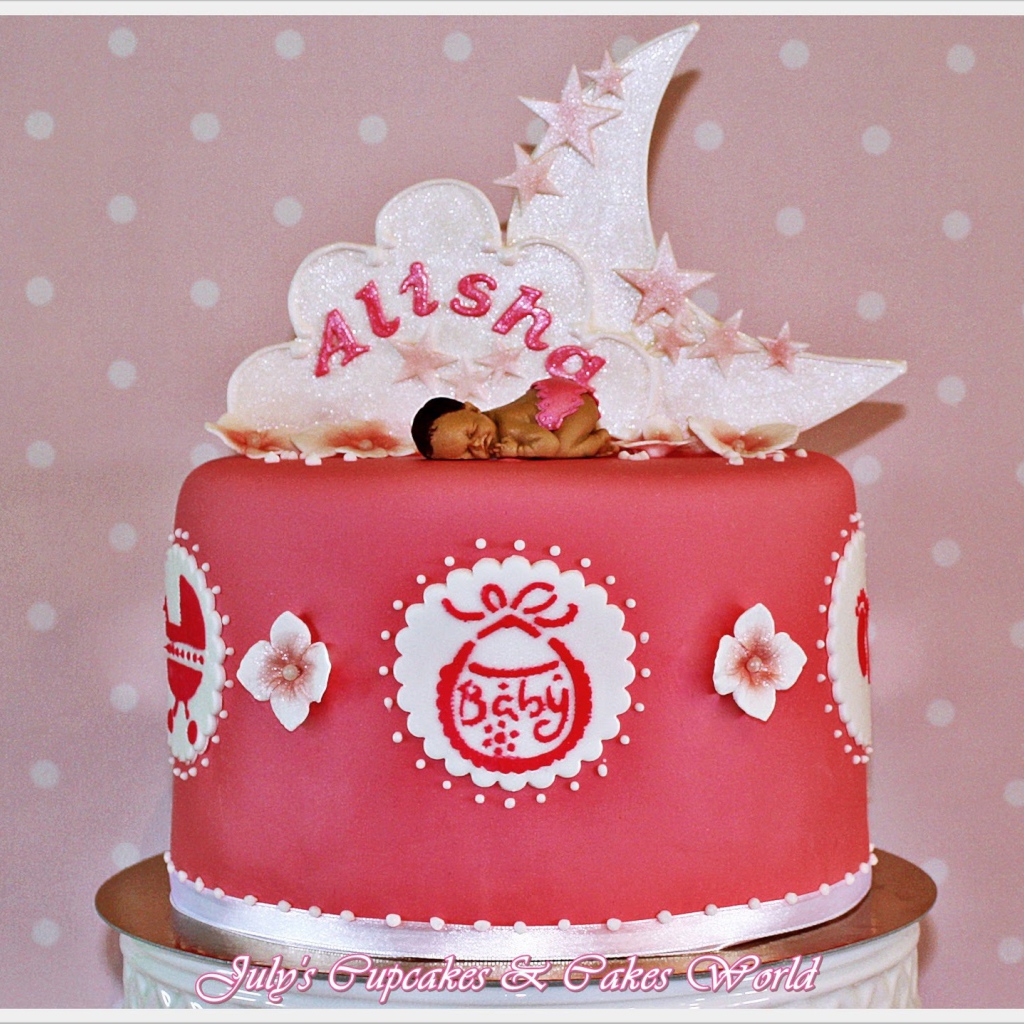 Розовый торт ко дню рождения