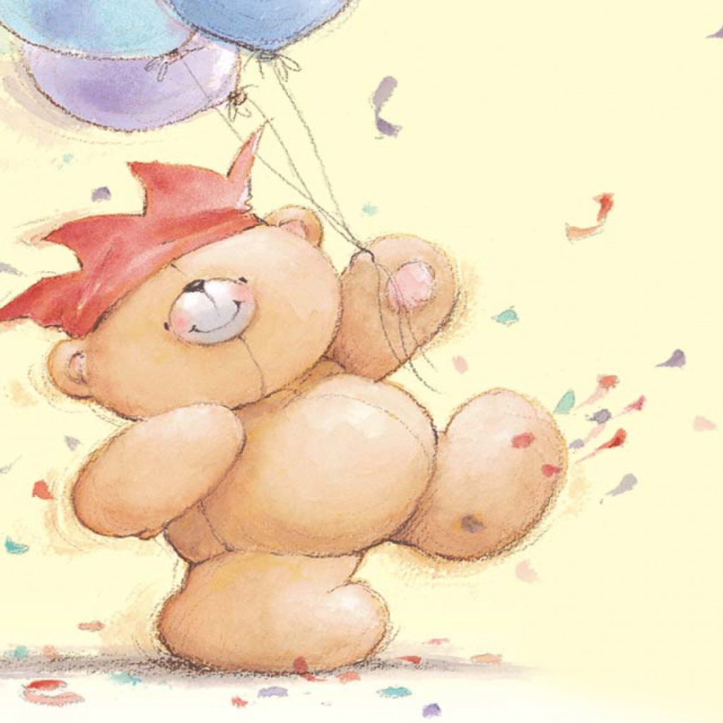 Плюшевый медведь идёт на день рождения
