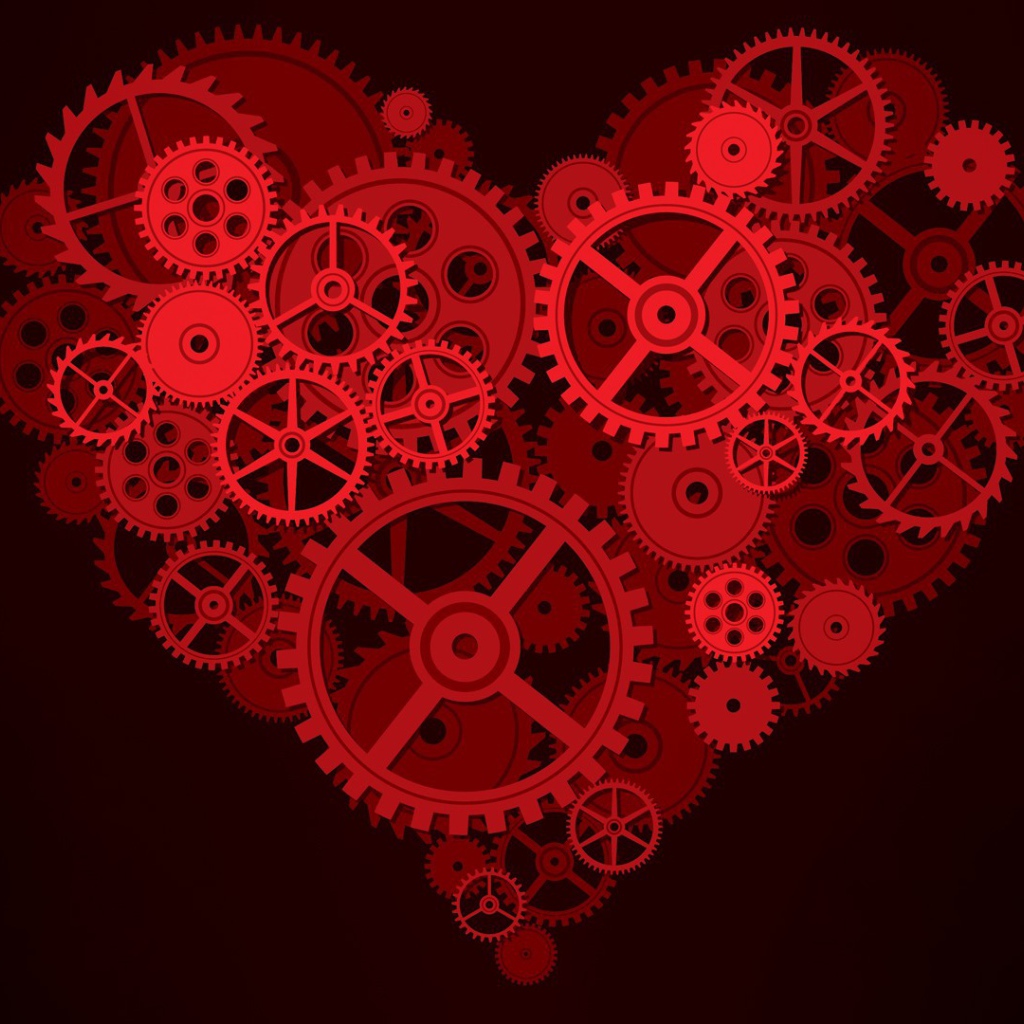 Сердечко из шестеренок