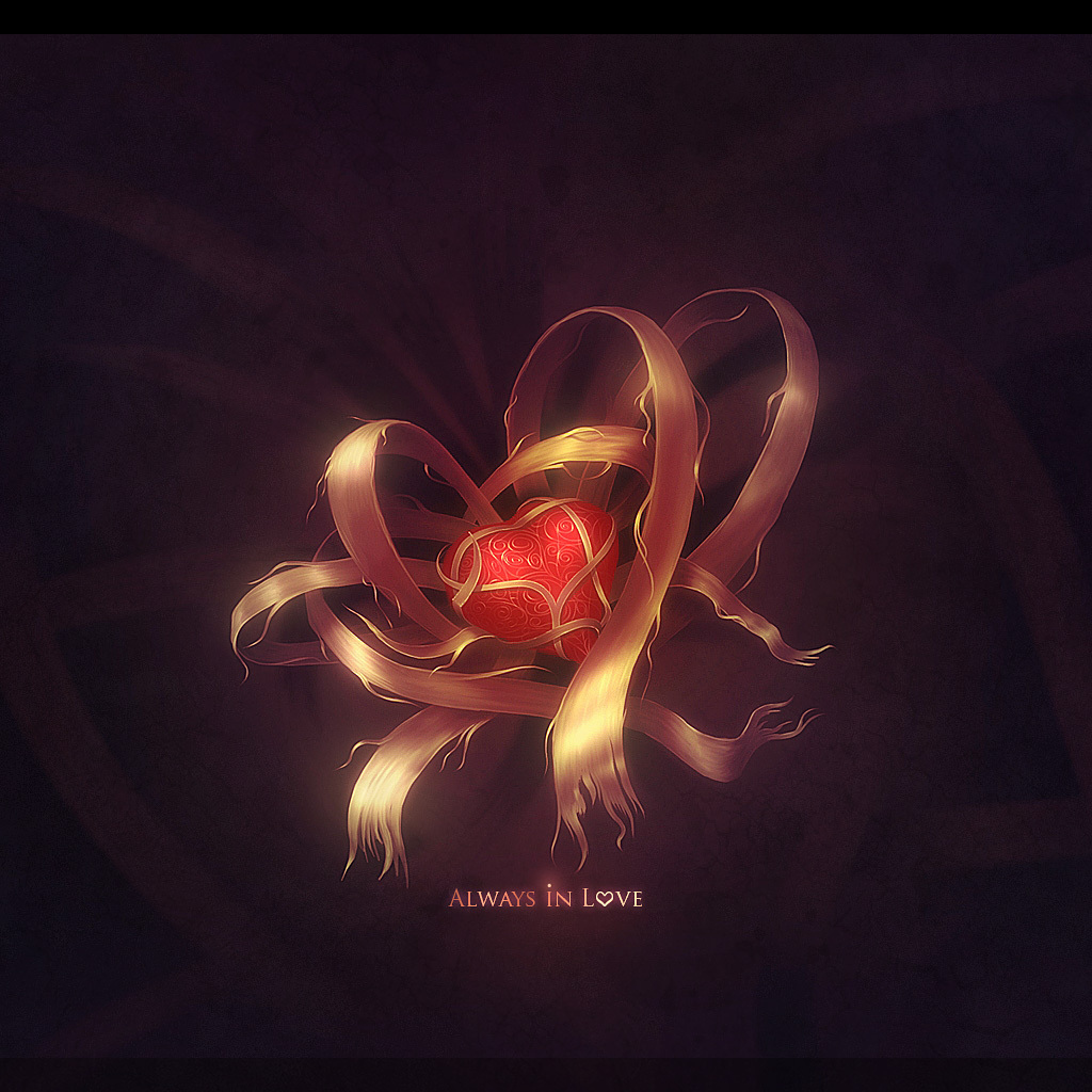 Сердечко в рваных лентах