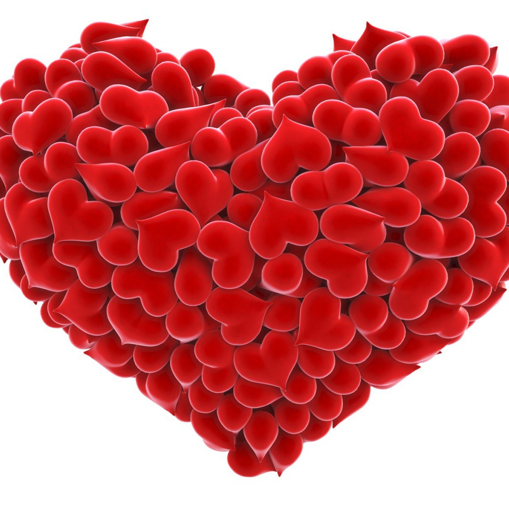 Сердце из сердечек