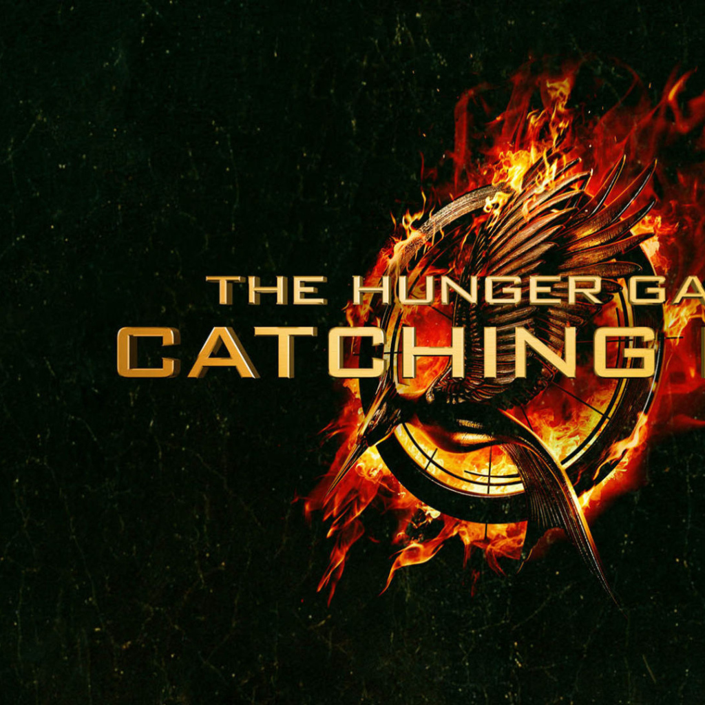 Голодные игры возгорания: логотип в зеленом фоне