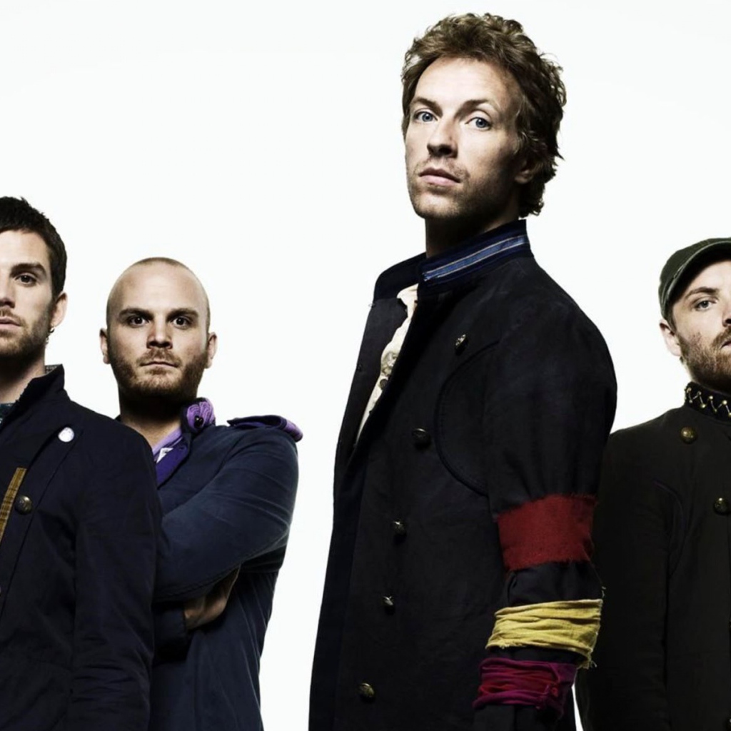 Coldplay in the white background