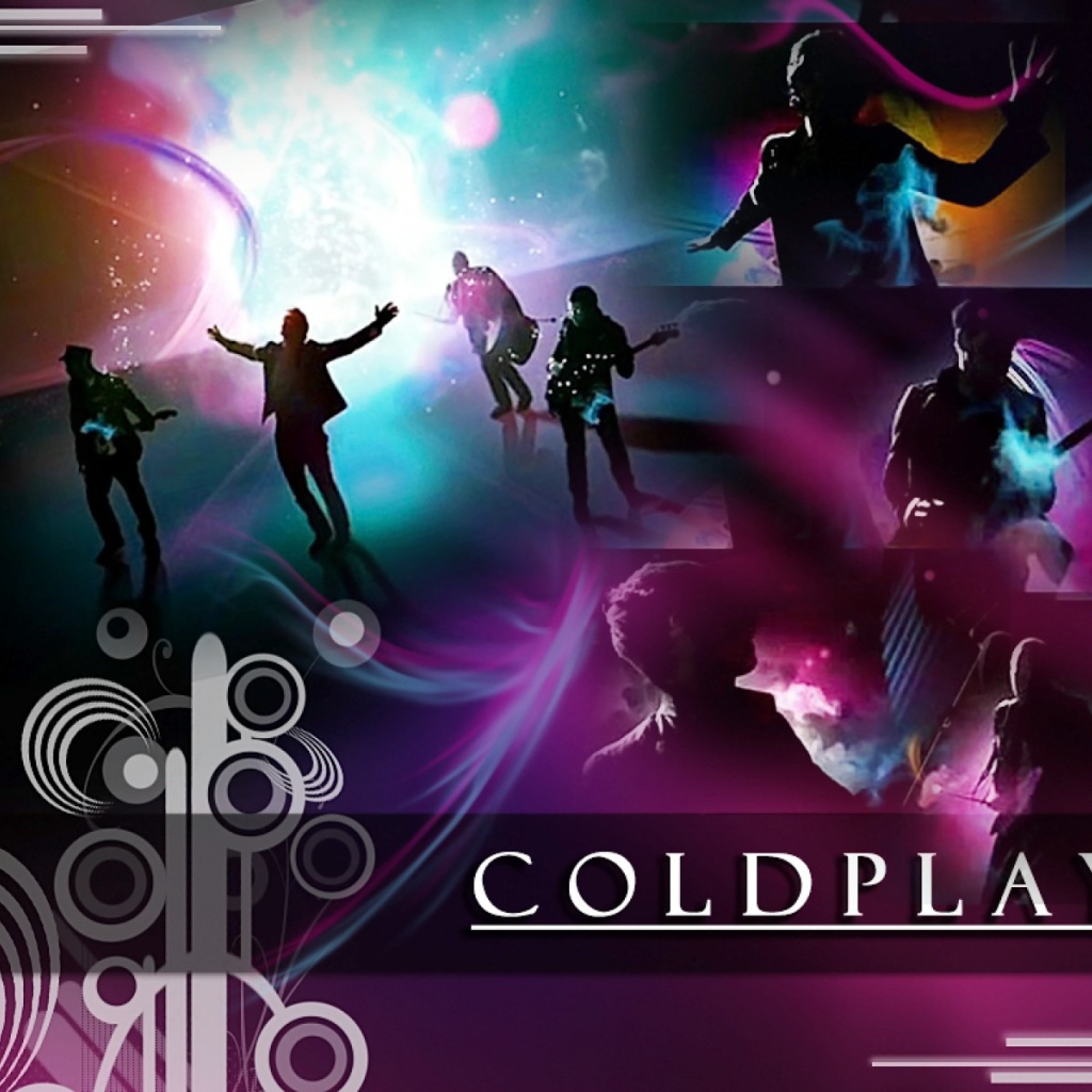 Coldplay в розовый и фиолетовый