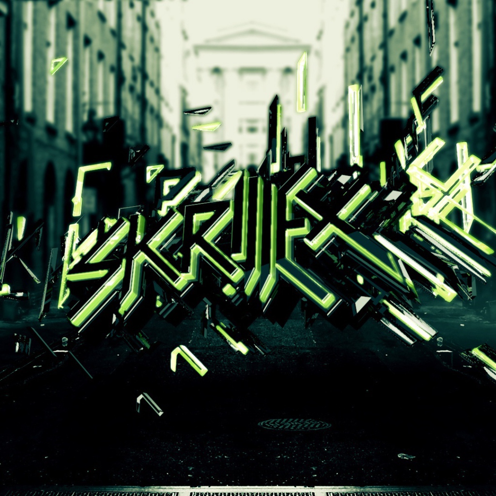 Skrillex зеленый граффити