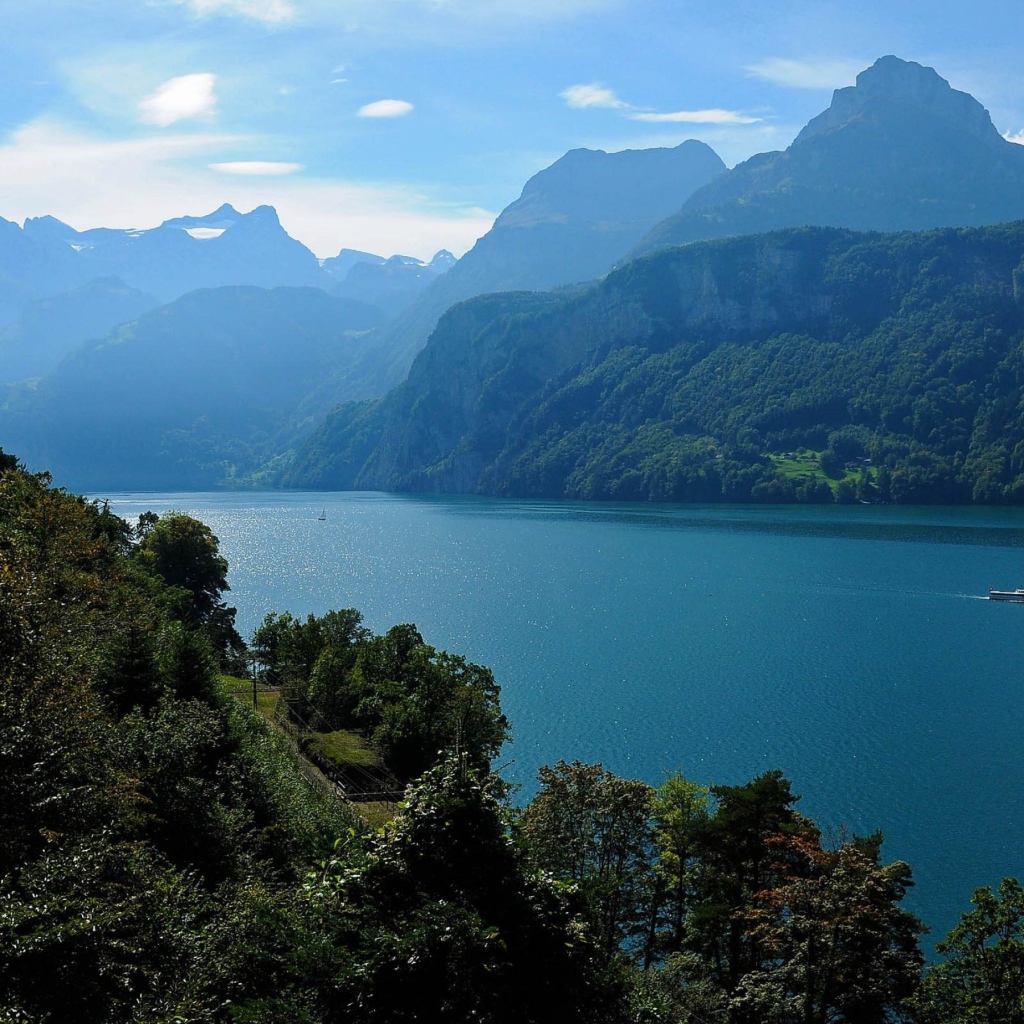 Большая река среди гор
