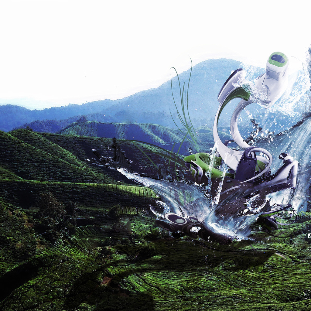 Пейзаж с абстракцией