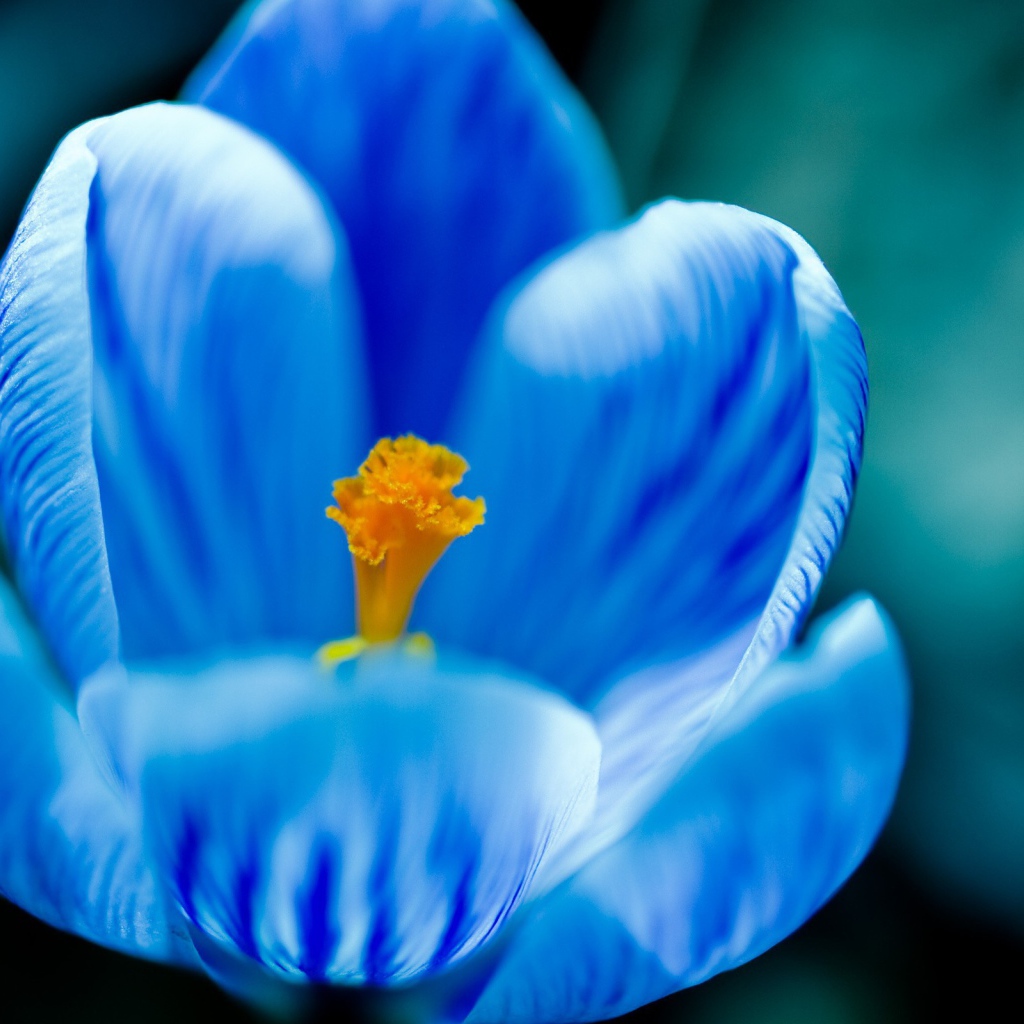 Цветок с голубыми лепестками