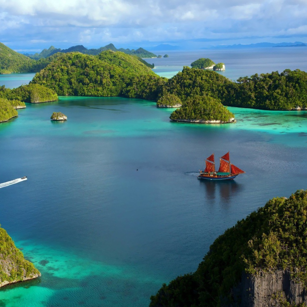 Корабль среди островов