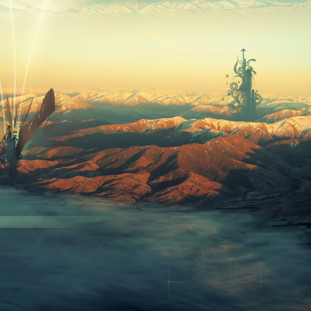 Абстрактные рисунки в горах