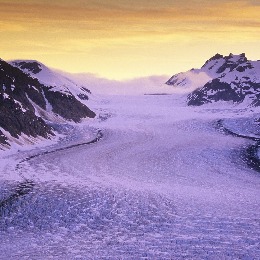 Британская Колумбия сползание ледника