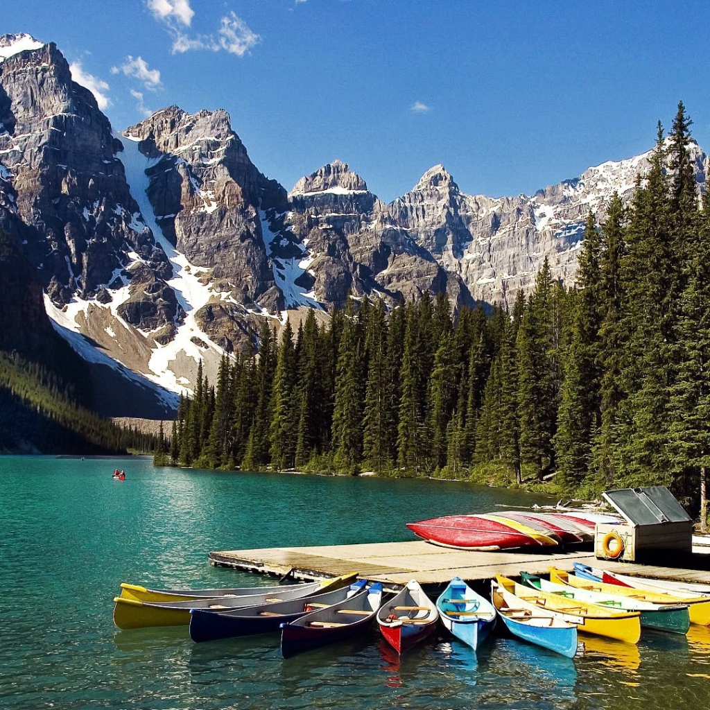 Озеро Морайне пристань