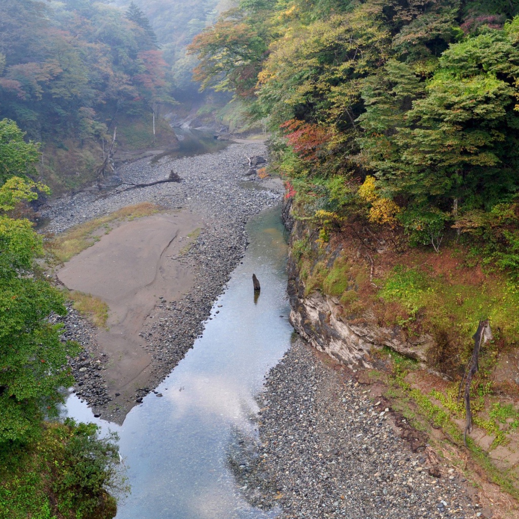 Пересохшая река в Японии