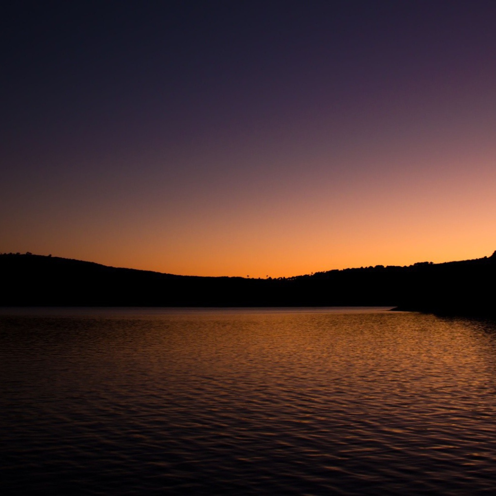 Закат с Луной на небе