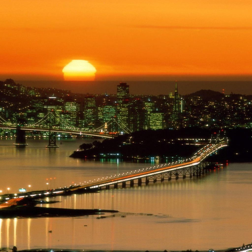 закат над мегаполисом