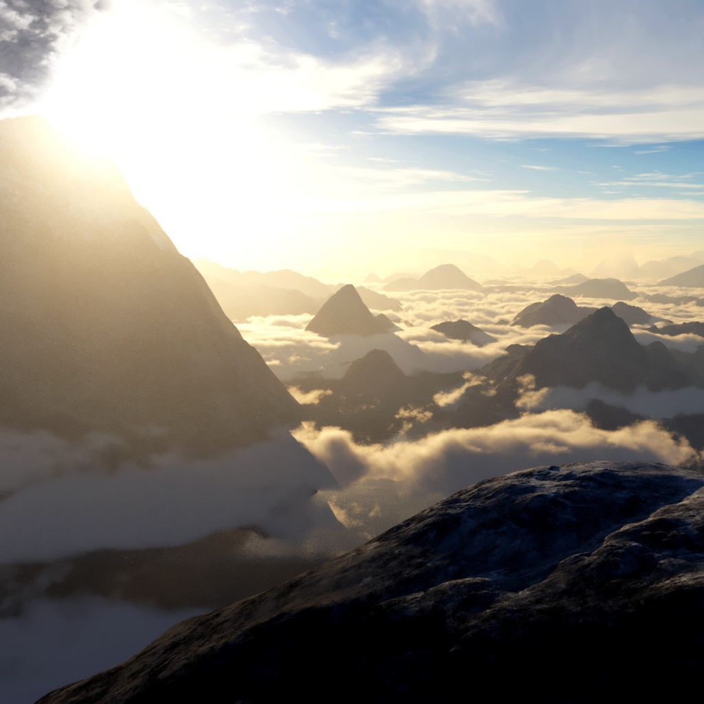 Вулкан в облаках