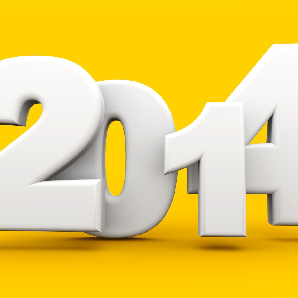 2014 на жёлтом фоне
