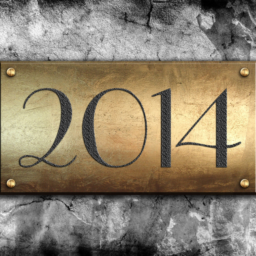 2014 на табличке