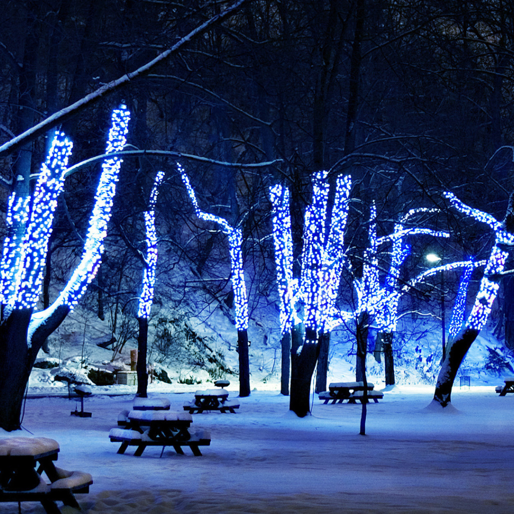 Синяя гирлянда