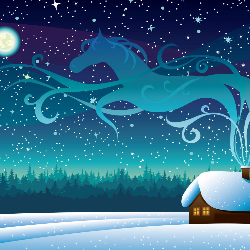 Синяя лошадь