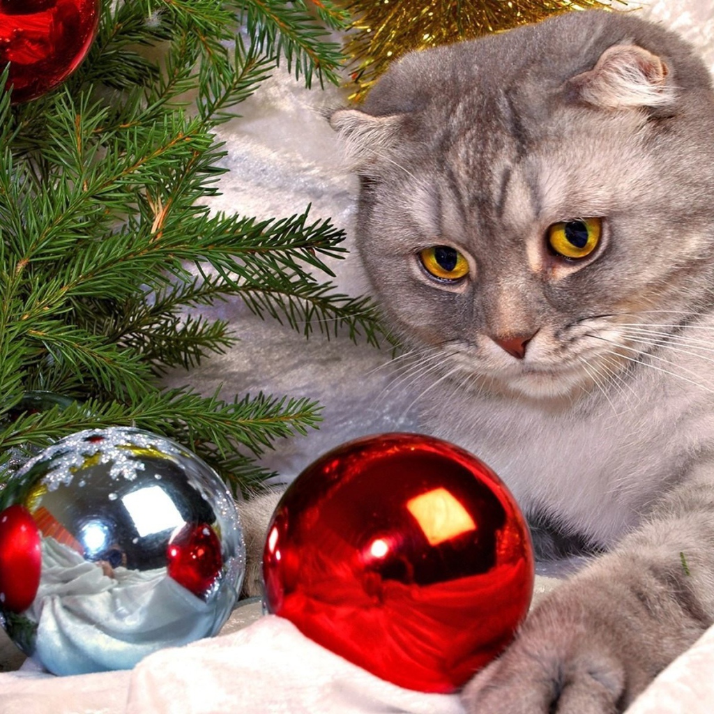 Eлочная игрушка кот