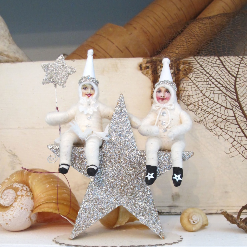 Елочные игрушки из ваты