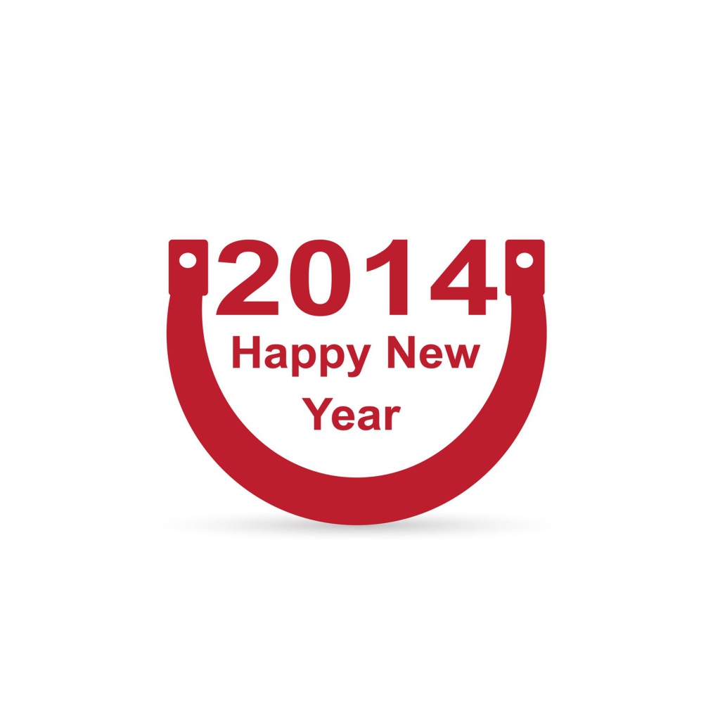 Счастливого нового 2014 года и подкова