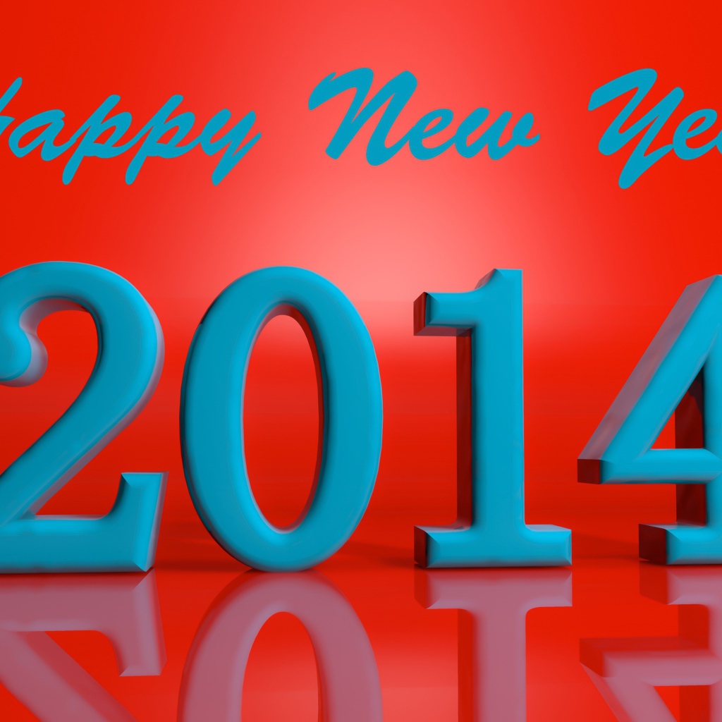 Счастливого нового 2014 года на красном фоне