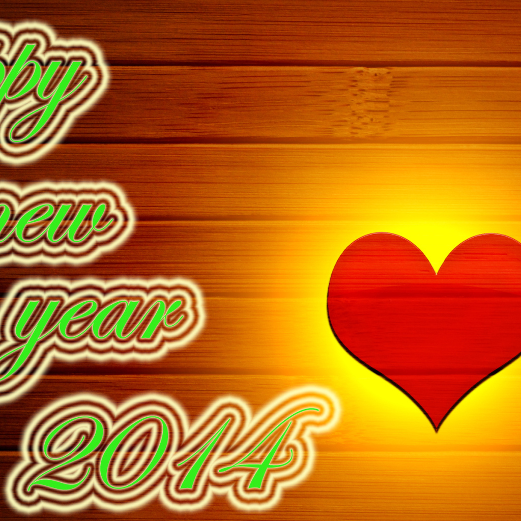Счастливого Нового Года 2014 и сердце