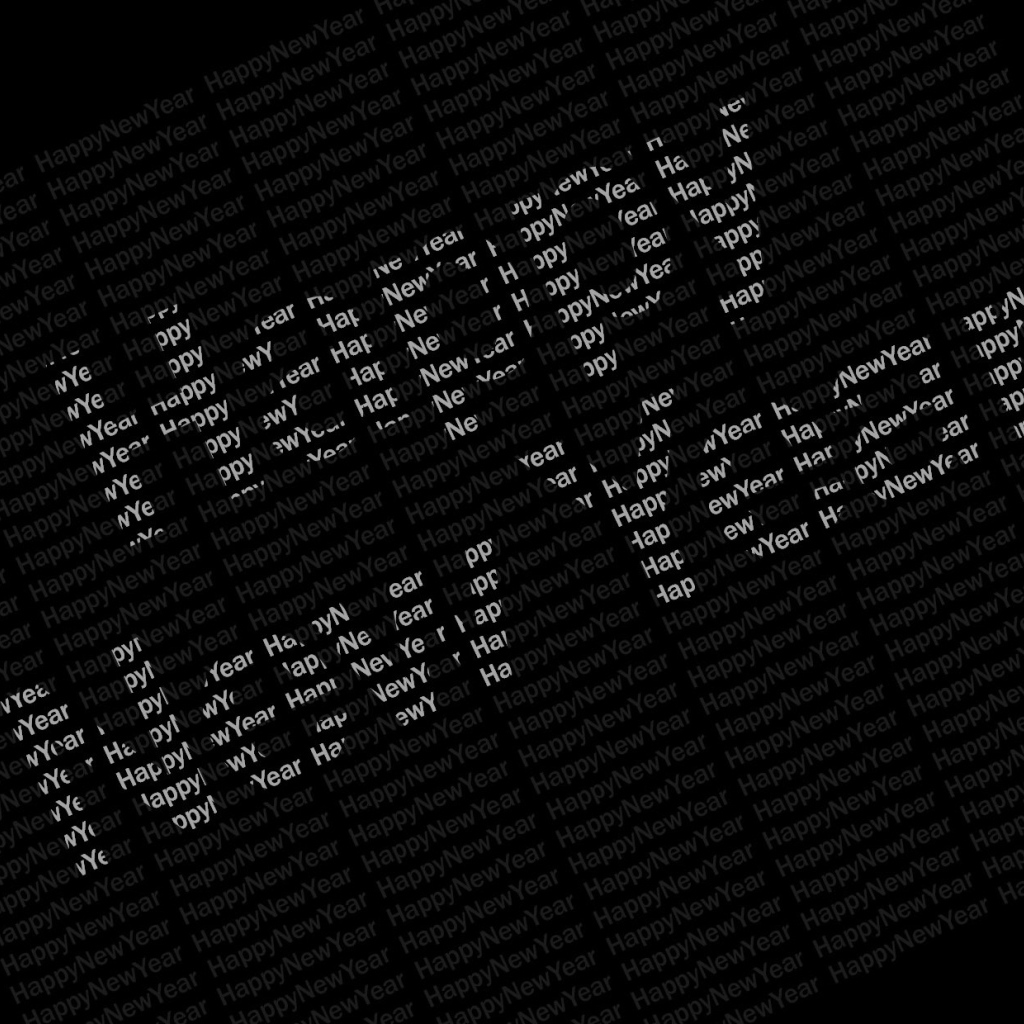 Счастливого нового года, чёрный фон
