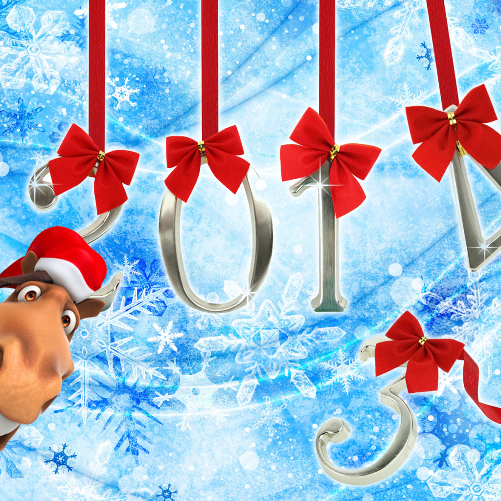 Новый год 2014 и смешная лошадь