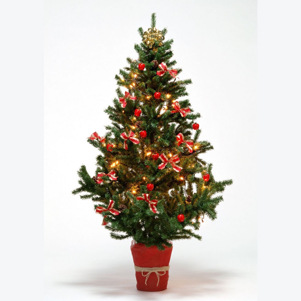 Новогодняя елка 2014 на белом фоне