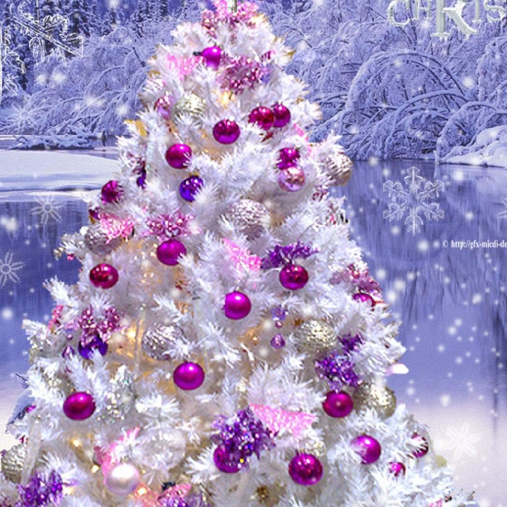 Розовая Новогодняя елка