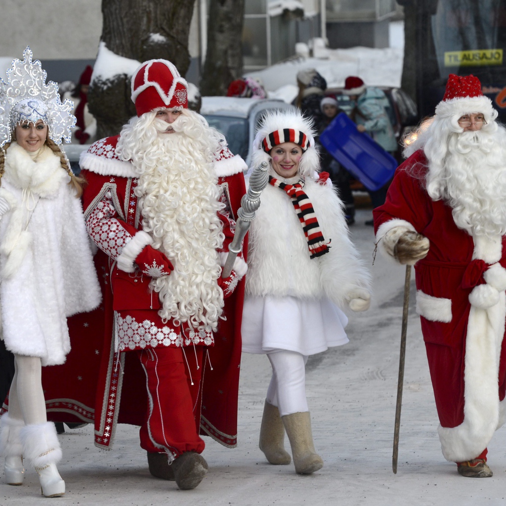Дед мороз снегурочка и дети