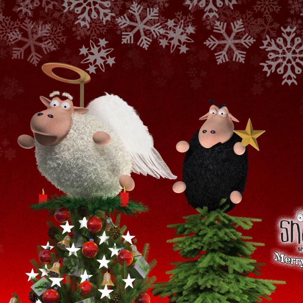 Две овечки на Рождестве