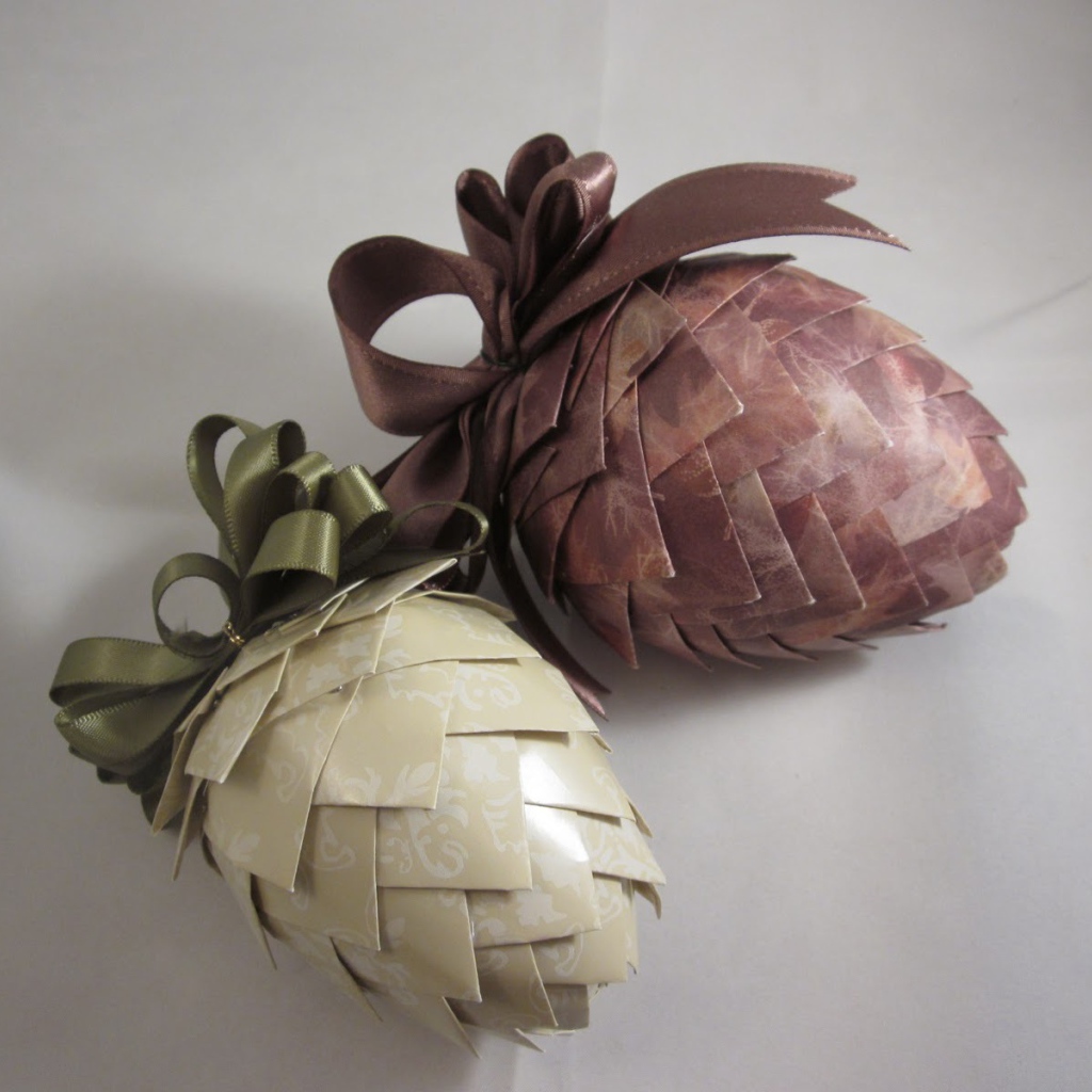 Бумажные елочные игрушки