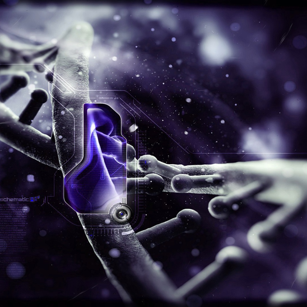 Абстрактная модель молекулы ДНК