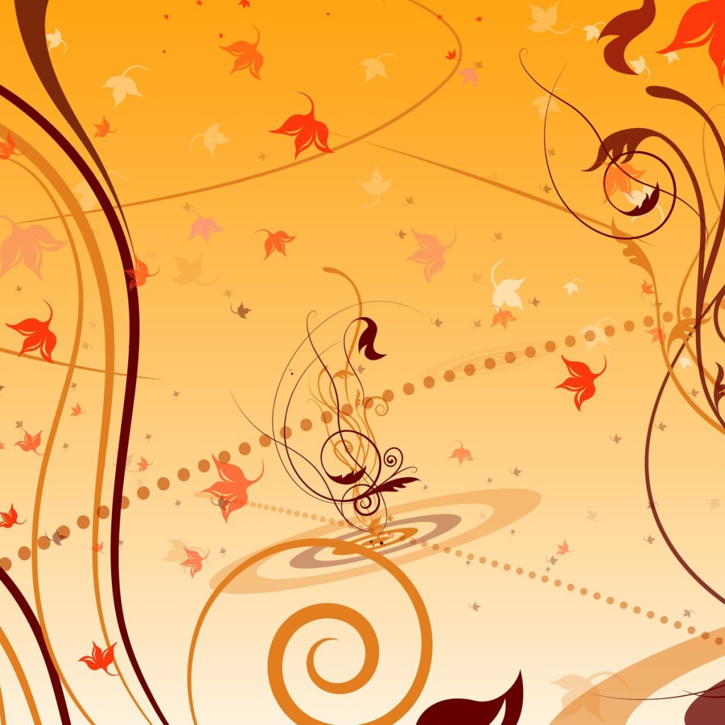 Рисунок в оранжевых тонах