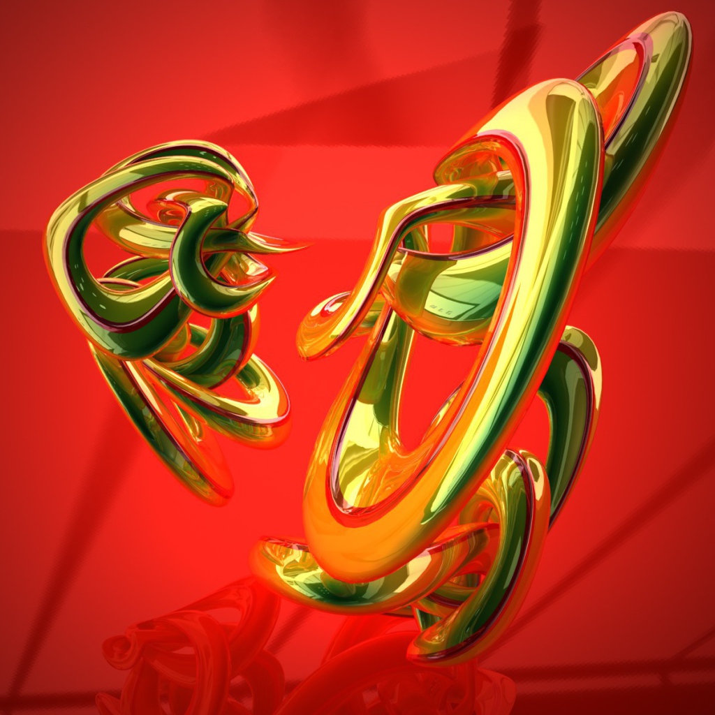 Блеск золота на красном фоне