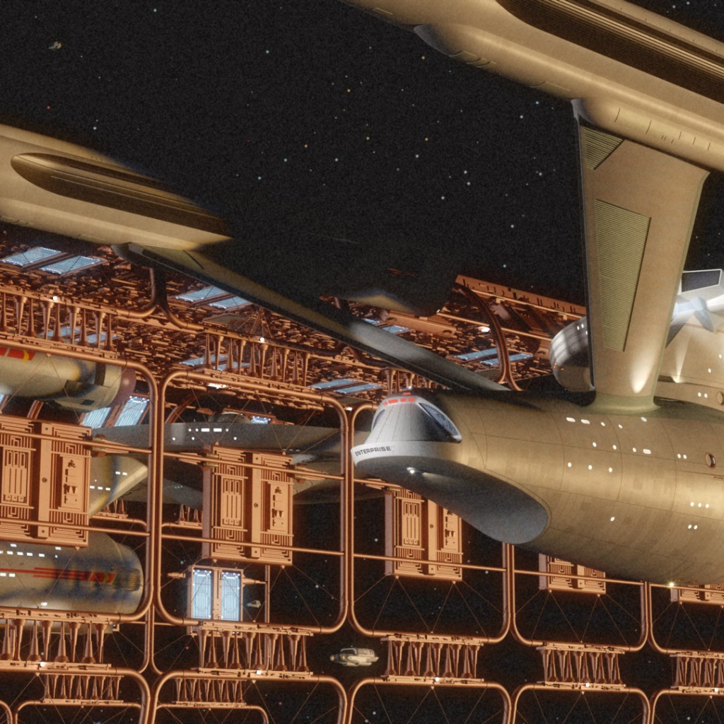 Космический корабль на стоянке