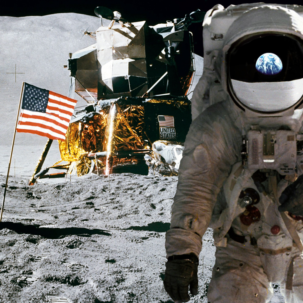 Американские космонавты на луне