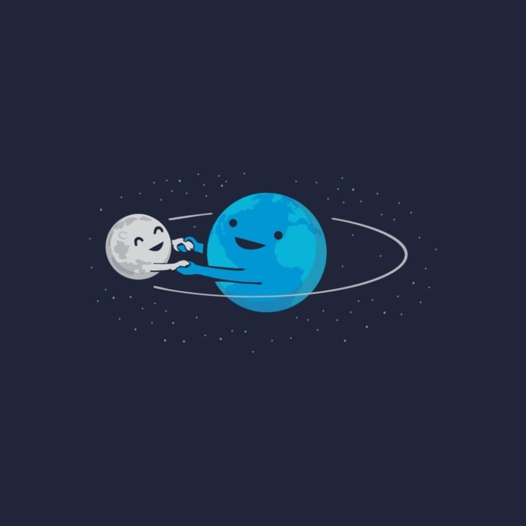 Земля и Луна танцуют